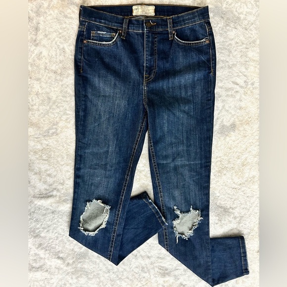 Free People High Rise Busted Skinny Jeans - Picture 3 of 9